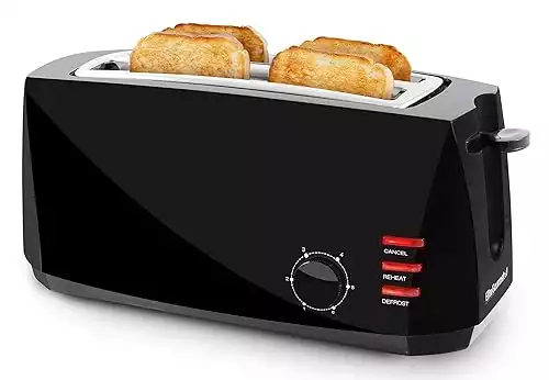 Elite Gourmet ECT-4829B 4 Slot Toaster