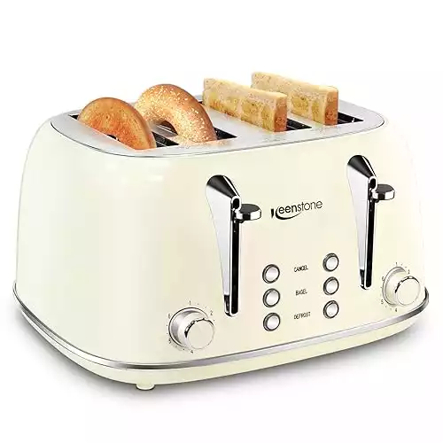 Keenstone Retro 4 Slice Toaster