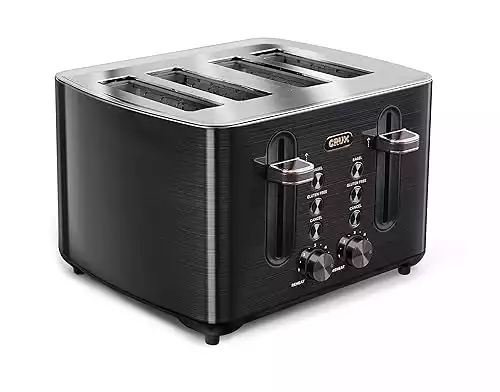 CRUX 4-Slice Wide Slot Toaster